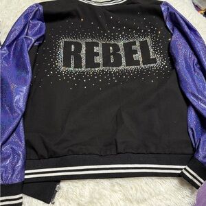 Rebel Athletic Black and Purple Women's Jacket